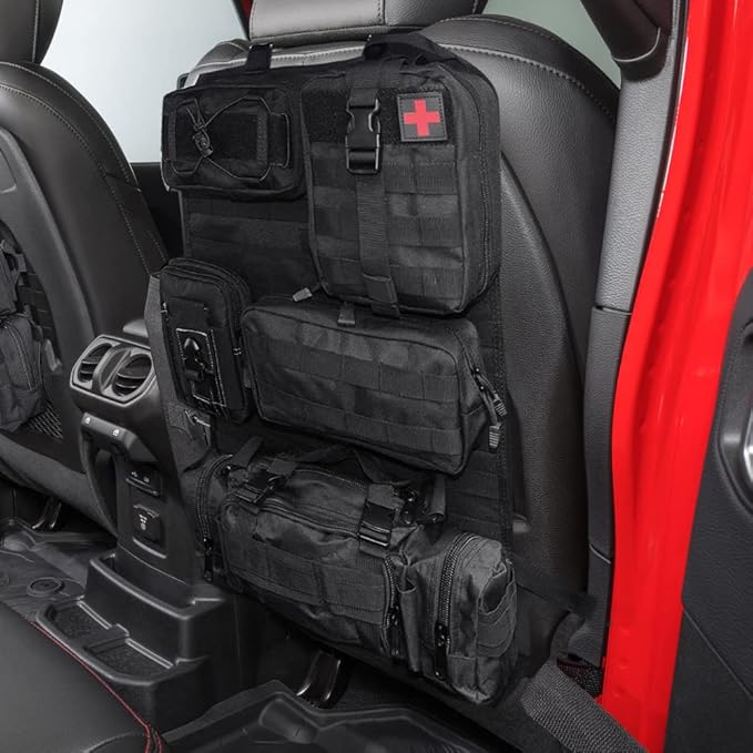 Universal Tactical Seat ​Back Organizer Vehicle Molle Panel Organizer Storage - Image 9