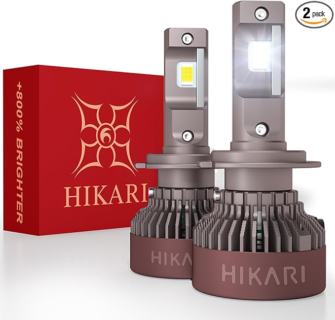 HIKARI WINGS H7 Fog light, 40000LM Pure White 6000K LED Bulbs, Plug & Play IP68 by HIKARI