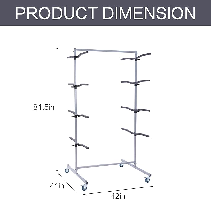 Mobile Bumper Storage Rack, Double-Sided Bumper Stand - Image 4