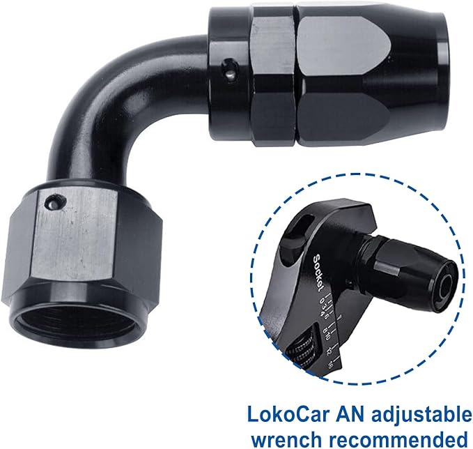 LokoCar 12AN Hose End Fitting 90 Degree Swivel - Image 5