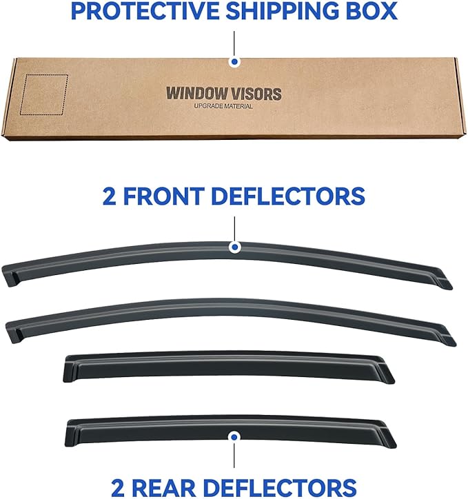 Window Visors Rain Guards for 2012 2013 2014 2015 2016 Honda CRV, Out-Channel - Image 5