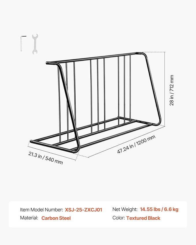 VEVOR Bike Rack, Fits Tire Width 3 Inch/76.2 mm, Carbon Steel Double-Sided Grid - Image 7