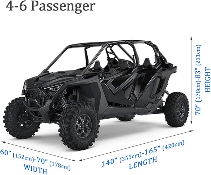 UTV Cover with Heavy Duty 420D Oxford Fabric, Side by Side UTV Cover Protects - Image 6