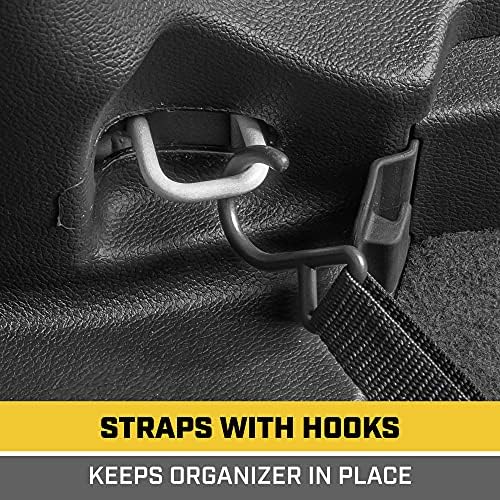 CAT® FlexTrunk Car Trunk Organizer and Storage - Collapsible Multi-Compartment Automotive Adjustable Multiple Pocket Expandable Sturdy Multipurpose Folding Cargo Store for Auto Backseat