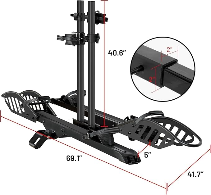200 lbs E-Bike Rack Hitch Mount Platform Style - Image 8