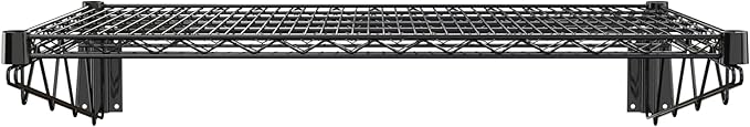24" x 36" Black Epoxy Wire Wall Mount Shelf - Image 3