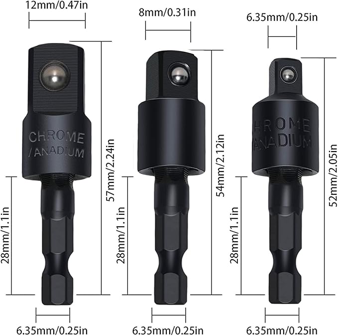 17pcs Flexible Drill Bit Extension, Include 3pcs Rotatable Socket Adapter 2pcs - Image 9