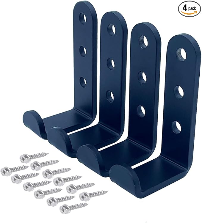 4 Pcs Heavy Duty Steel Wall J Hooks by Jouray