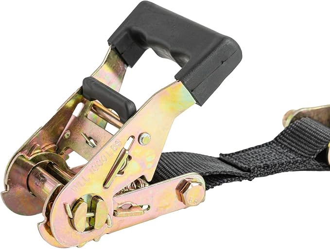 Ratchet Strap, 7’ x 1.5" Shock Absorbing Heavy Duty Tie Downs - Image 4