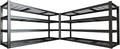 77" W Storage Shelves Heavy Duty Garage Shelving 4 Tier Metal Shelving Unit by PMKES