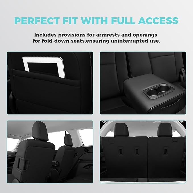 for Honda Pilot Seat Covers, Car Seat Protectors Full Set Custom Fit Pilot Elite - Image 6