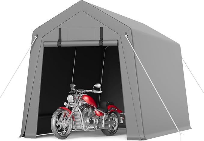 TrailBlaze 7x12ft Outdoor Portable Storage Shelter Shed, Carport Storage Shed by Unknown