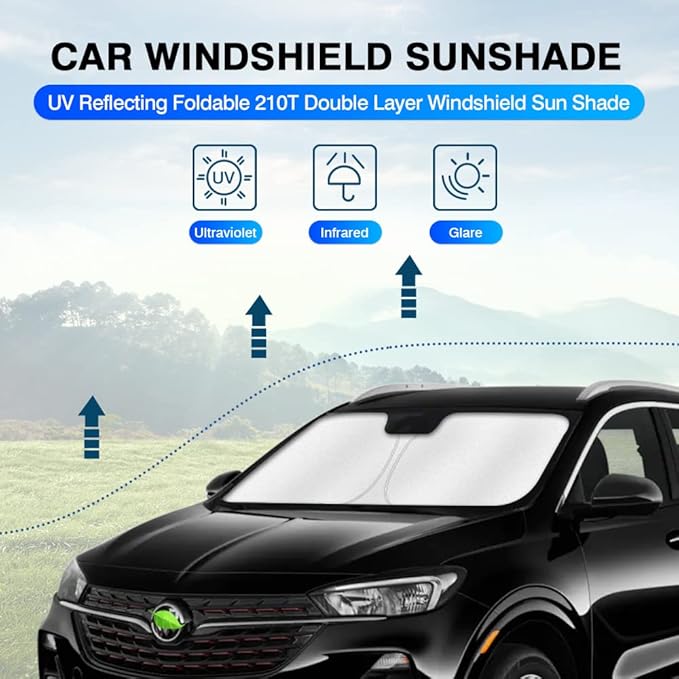 KUST Windshield Sun Shade for Buick Encore GX Accessories 2020-2025 2026 - Image 2