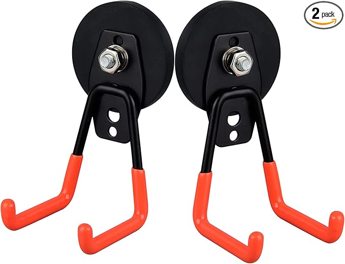 MUTUACTOR Magnetic Hooks, Anti-Slip Double Magnet Hooks Garage Storage Utility by MUTUACTOR