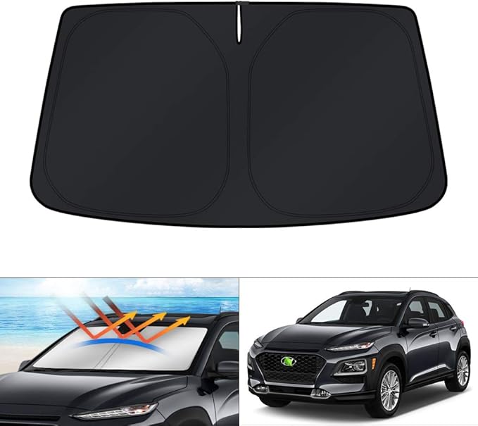 KUST Windshield Sun Shade for 2018-2023 Hyundai Kona Accessories Sunshade by KUST