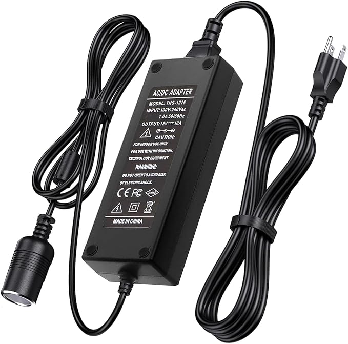110V-240V to 12V 120W/10A Car Cigarette Lighter Socket AC/DC Power Supply by Xhorse