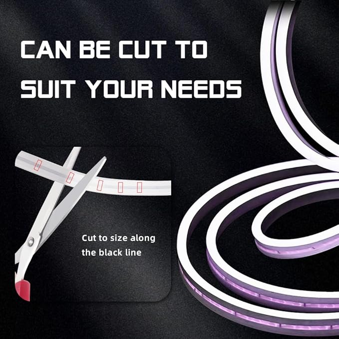 Car LED Strip Light For Trunk, 79Inch IP67 Silicone Waterproof Neon Light Strip - Image 4
