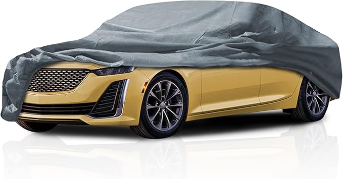 5 Layer Car Cover for Cadillac CT4-V 2020-2026 Sedan 4-Door Full Coverage Semi by DASHIELD
