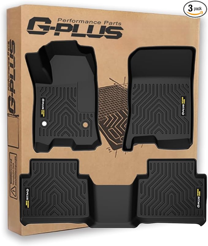 G-PLUS Floor Mats Fit for Chevy Colorado/GMC Canyon Crew Cab 2023 2024 2025 by G-PLUS