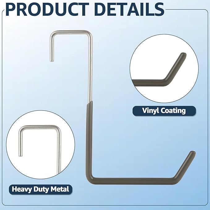 16 Pack Rafter Hanger Hook Heavy Duty Vinyl Coated Large S Hooks - Image 3