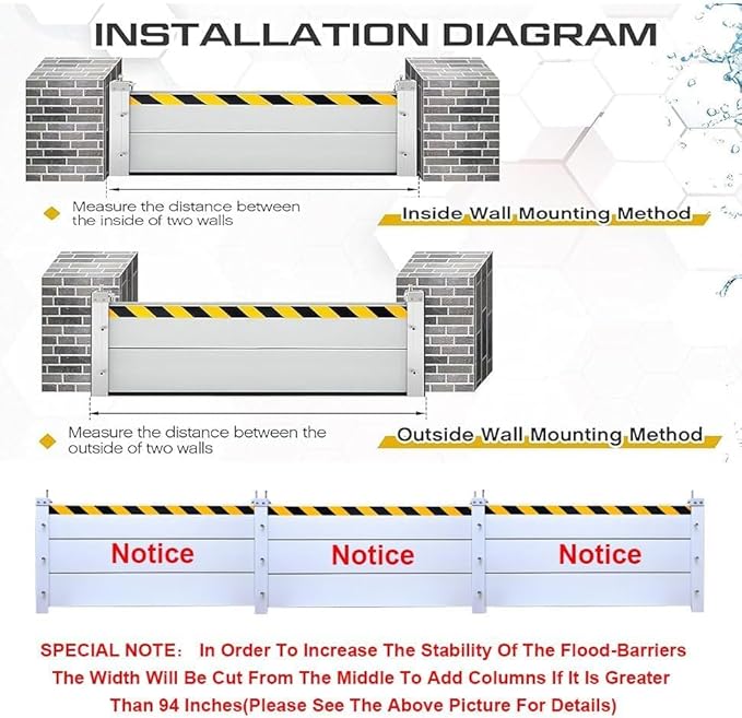 Flood Barriers for Home Exterior, Reusable Heavy Duty Aluminum Flood Water - Image 2