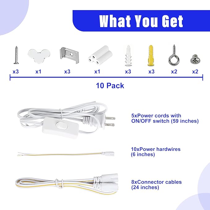 8FT LED Shop Light Fixture, 100W 15000LM 6500K, V Shape Linkable T8 Tube Lights - Image 6