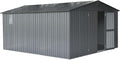 IKERY Extra - Large Galvanized Steel Storage Shed - 11' x 12.5' by IKERY