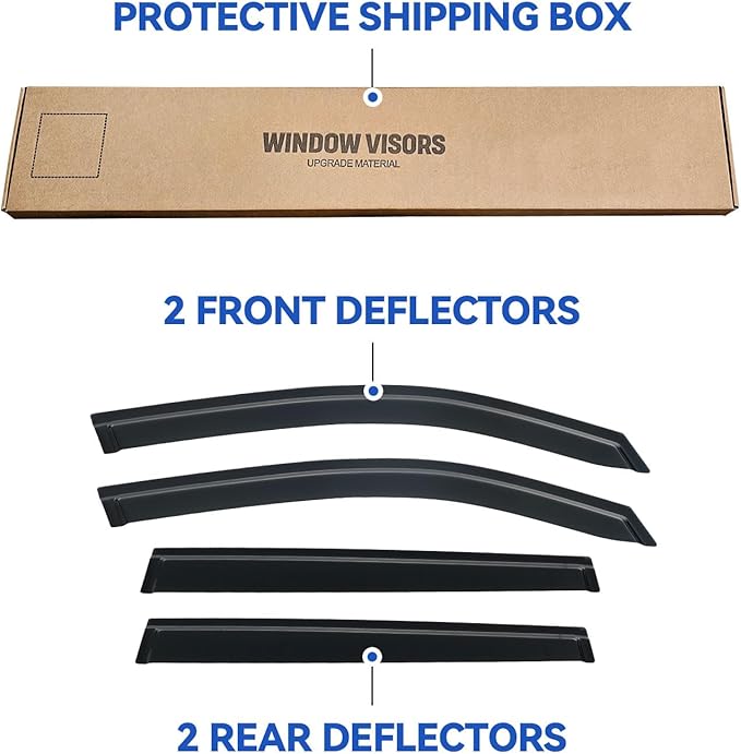 Window Visors Rain Guards for 2019-2024 Subaru Forester, Out-Channel Window - Image 5