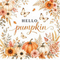 Fall Pumpkin Shower Curtain Autumn Leaves Floral Butterfly Shower Curtains for Bathroom Hello Fall Home Decor Waterproof Fabric with 10 Hooks, 60x72 Inch by Duluxykl