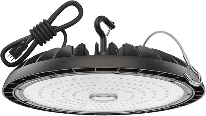 LED High Bay Light 200W, 30000LM 5000K Bright UFO High Bay Light by DEMILARE