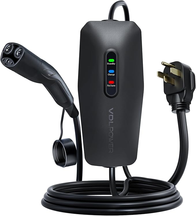 Level 2 EV Charger for Tesla 32Amp, 7KW Electric Vehicle Portable Charger by Unknown