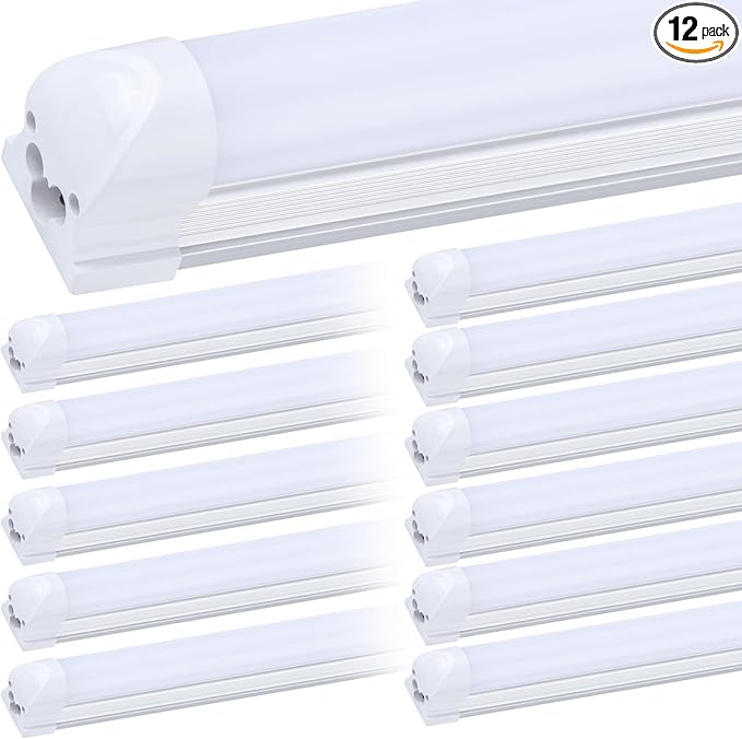 8FT LED Shop Light Fixture, Super Bright 100W 6000K Cold White 15000LM by FTUBET