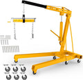 Engine Lift with Load Leveler, 2T Heavy Duty Alloy Steel Folding Cherry Picker by Unknown