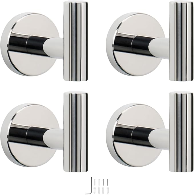 NearMoon Bath Towel Hooks- SUS 304 Stainless Steel Robe Hook Holder, Heavy Duty by NearMoon