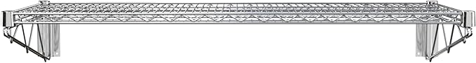 18" x 48" Chrome Wire Wall Mount Shelf - Image 3