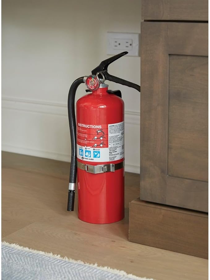 FIRST ALERT PRO5 Rechargeable Heavy Duty Fire Extinguisher, UL RATED 3-A:40-B:C - Image 2