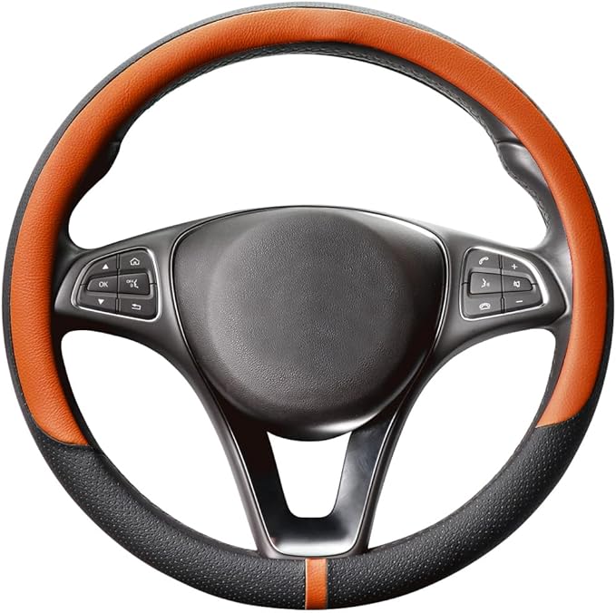 COFIT Breathable Car Steering Wheel Cover 15 inch Auto Universal Leather Wrap by COFIT