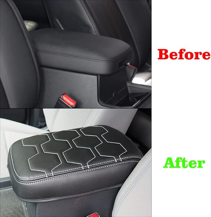 Muslogy for Frontier Center Console Pad Armrest Box Cover Vegan Leather Soft - Image 5
