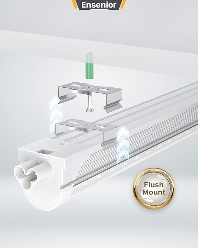 Ensenior 10 Pack 4 FT Led Shop Lights, 5000K Daylight, 5000LM Super Bright - Image 6
