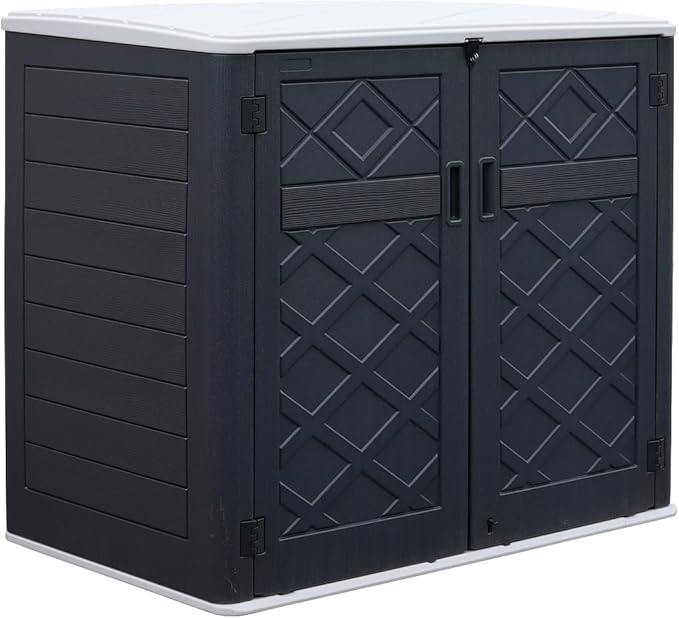 ADDOK Larger Outdoor Storage Shed Weather-Resistance, Horizontal Outdoor by ADDOK