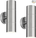 Ken & Ricky 2 Pack Stainless Steel Outdoor Wall Lights, Up Down Exterior by KenRicky