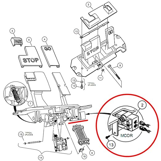 Golf Cart MCOR for Club Car DS & Carryall Golf Carts 2001-2011 MCOR1 Throttle - Image 2
