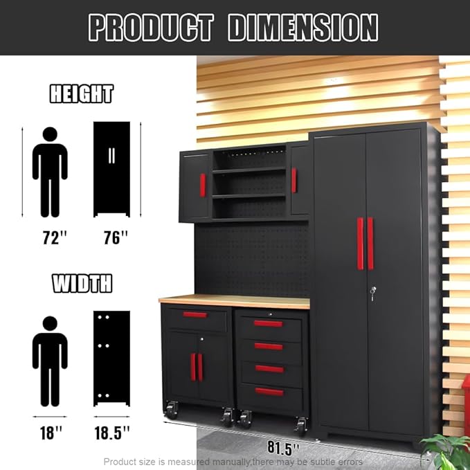 6-Pcs Garage Storage Cabinet System: Workshop Set - Image 3