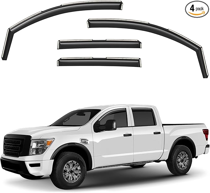 Window Deflectors Smoke Tinted in-Channel Side Window Vent Visor Deflectors by Unknown