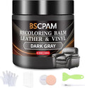 Dark Gray Leather Recoloring Balm, Leather Couch Scratch/Stain Remover by BSCPAM