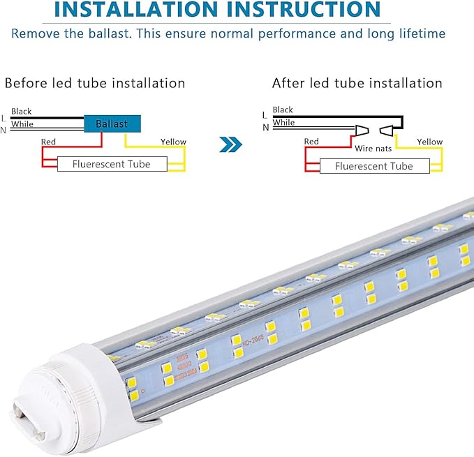 20-Pack 8FT R17D LED Light Bulbs - 144W 18800LM - Image 7