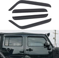 Set of 4 Front+Rear Smoke Sun/Rain Guard Outside Mount Tape-On Acrylic Window by LQQDP