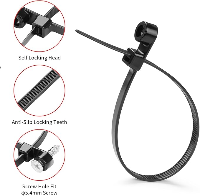 1000 PCS 10 inch Black Zip Ties - Image 4