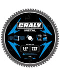 CRALY 14 Inch 72 Teeth Steel and Ferrous Metal Cutting Circular Saw Blade by CRALY