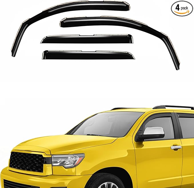 Extra Durable Window Deflectors in-Channel Window Visors Rain Guards Fit by AEROGUYSCustomfitrainguard